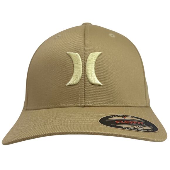 Hurley Men's One and Only Flex Fit Stretch Fitted Hat Cap in S/M Khaki - Picture 2 of 4